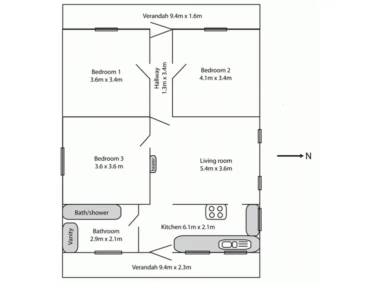 Floorplan of Homely house listing, 58 Chaffey Street, Gladstone TAS 7264