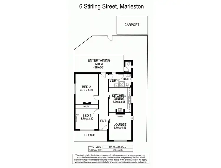 Floorplan of Homely house listing, 6 Stirling Street, Marleston SA 5033