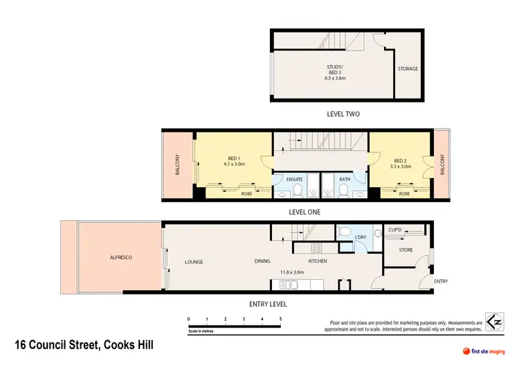 Floorplan of Homely townhouse listing, 16 Council Street, Cooks Hill NSW 2300