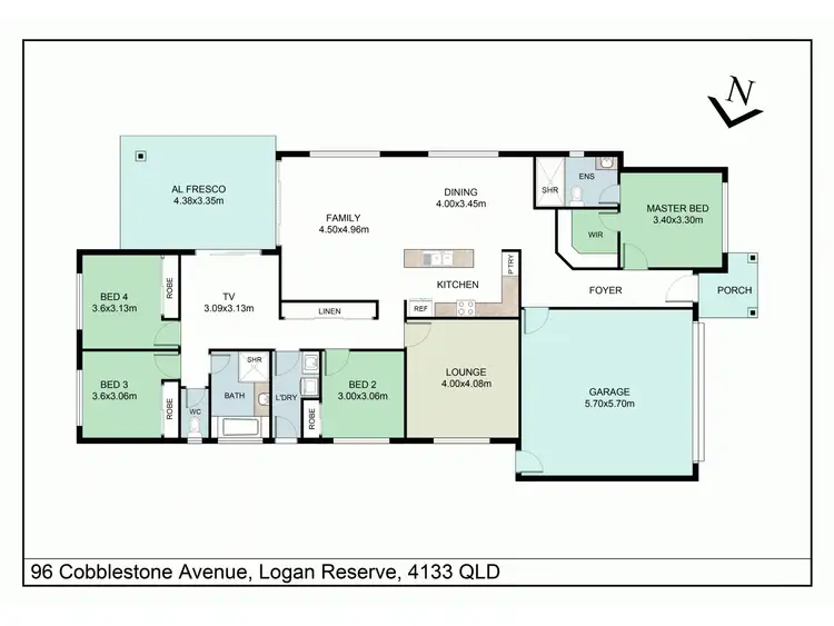 Floorplan of Homely house listing, 96 Cobblestone Avenue, Logan Reserve QLD 4133