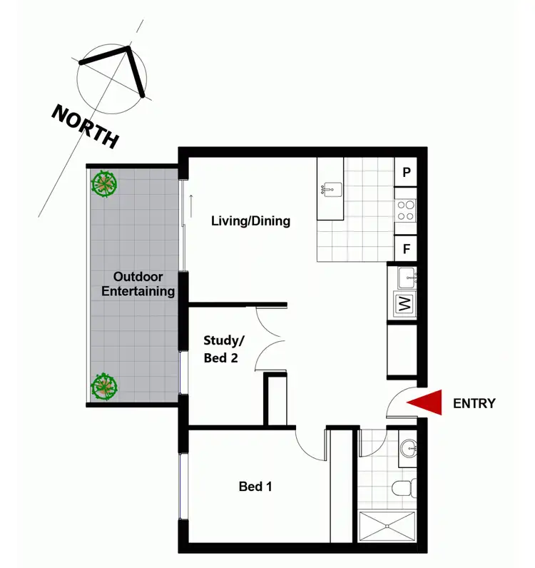 Floorplan of Homely apartment listing, 121/8 Baudinette Circuit, Bruce ACT 2617