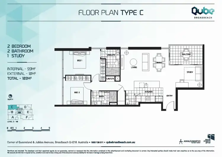 Floorplan of Homely unit listing, 145/31 Queensland Avenue, Broadbeach QLD 4218