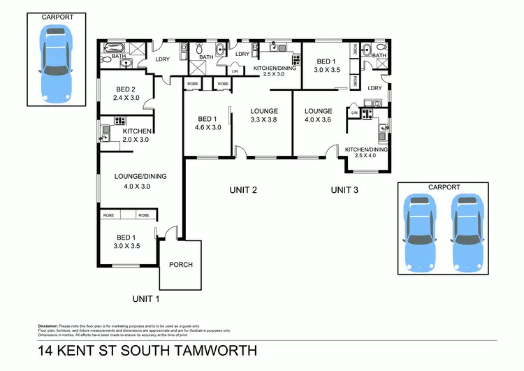 Floorplan of Homely block of units listing, 14 Kent Street, Tamworth NSW 2340