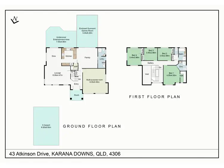 Floorplan of Homely house listing, 43 Atkinson Drive, Karana Downs QLD 4306