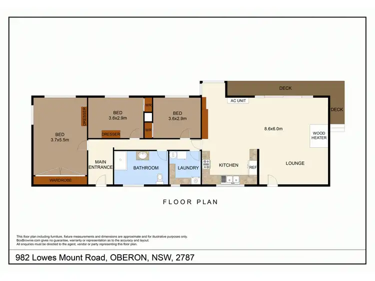 Floorplan of Homely rural property listing, 982 Lowes Mount Road, Oberon NSW 2787