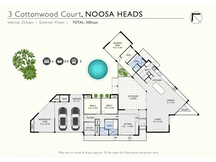 Floorplan of Homely house listing, 3 Cottonwood Court, Noosa Heads QLD 4567