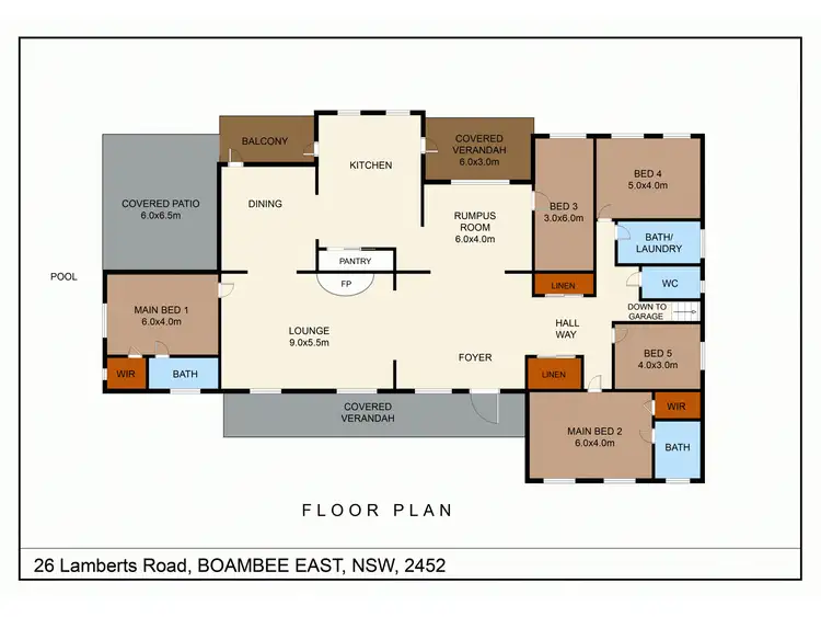 Floorplan of Homely house listing, 26 Lamberts Road, Boambee East NSW 2452