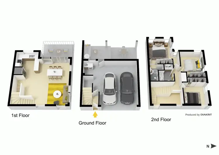 Floorplan of Homely townhouse listing, 3/21 Hazlewood Street, Highgate Hill QLD 4101