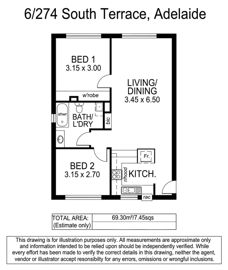 Floorplan of Homely apartment listing, 6/274 South Terrace, Adelaide SA 5000