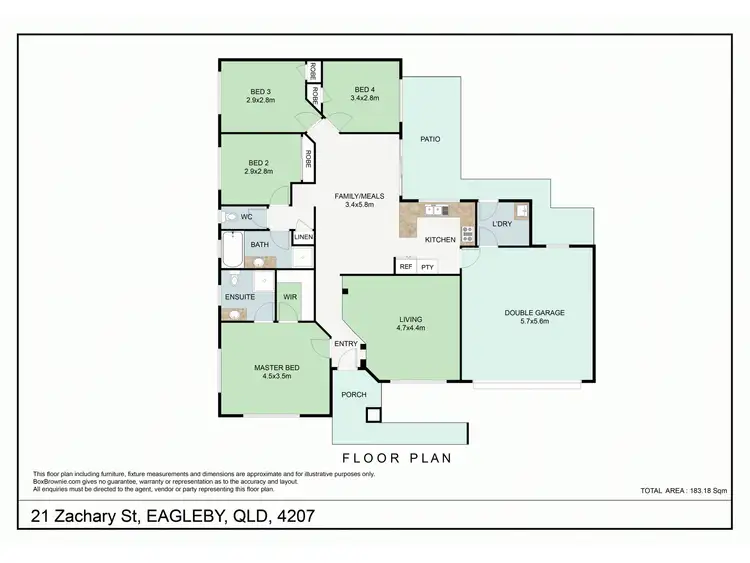 Floorplan of Homely house listing, 21 Zachary St, Eagleby QLD 4207