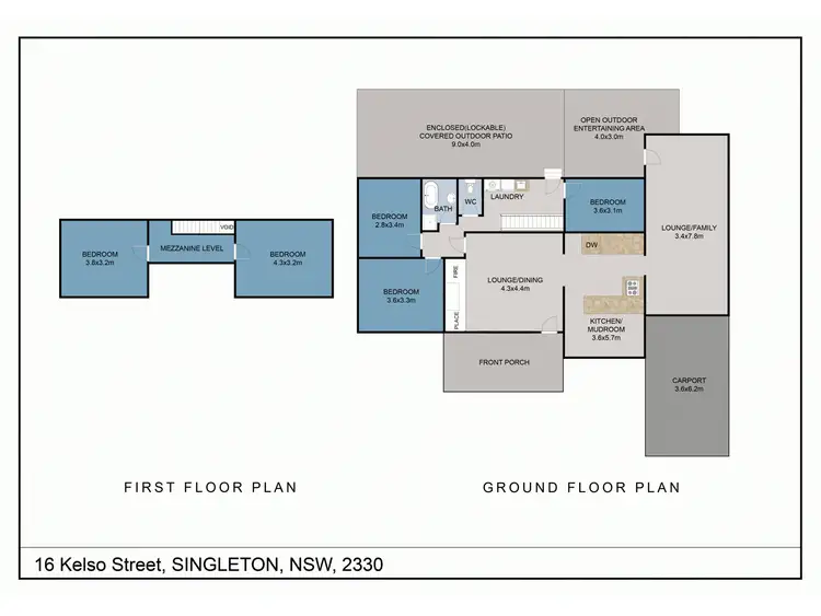 Floorplan of Homely house listing, 16 Kelso Street, Singleton NSW 2330