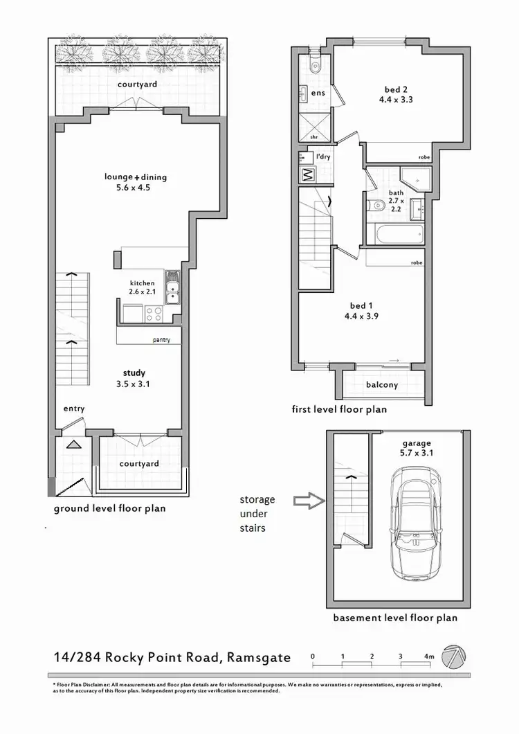 Floorplan of Homely townhouse listing, 14/284-290 Rocky Point Road, Ramsgate NSW 2217