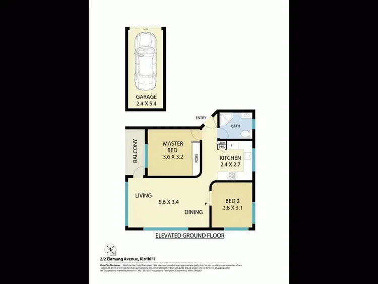 Floorplan of Homely apartment listing, 2/2 Elamang Avenue, Kirribilli NSW 2061