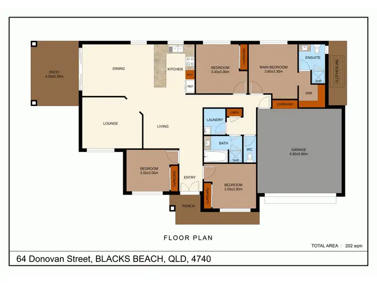 Floorplan of Homely house listing, 64 Donovan street, Blacks Beach QLD 4740