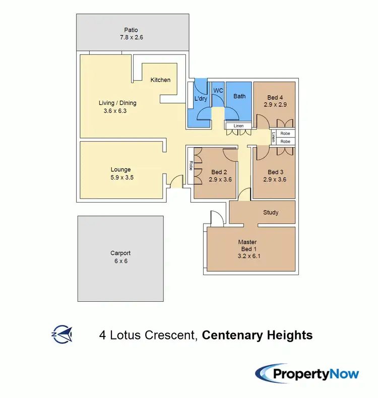 Floorplan of Homely house listing, 4 Lotus Crescent, Centenary Heights QLD 4350