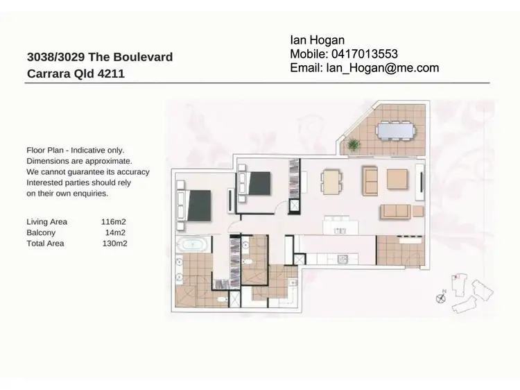 Floorplan of Homely apartment listing, 3038/3029 The Boulevard, Carrara QLD 4211