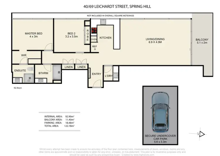 Floorplan of Homely apartment listing, UNIT 40/69 LEICHHARDT STREET, Spring Hill QLD 4000