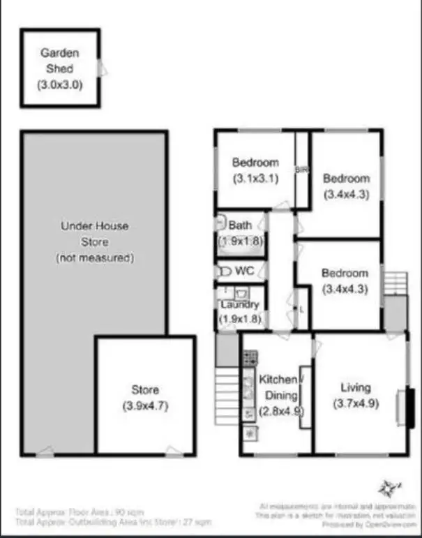 Floorplan of Homely house listing, 43 CHIPPENDALE STREET, Claremont TAS 7011
