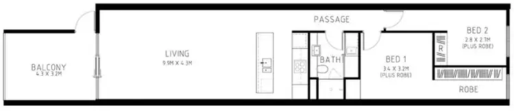 Floorplan of Homely apartment listing, UNIT 6/119 GILBERT STREET, Adelaide SA 5000