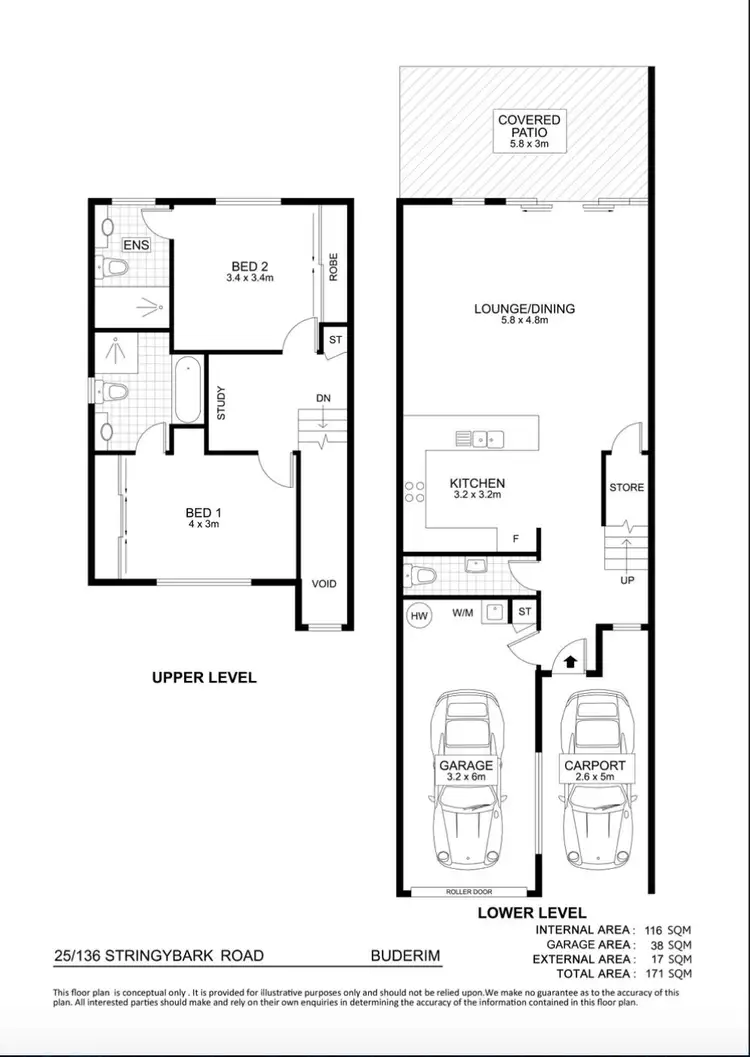 Floorplan of Homely townhouse listing, UNIT 25/136 STRINGYBARK ROAD, Buderim QLD 4556