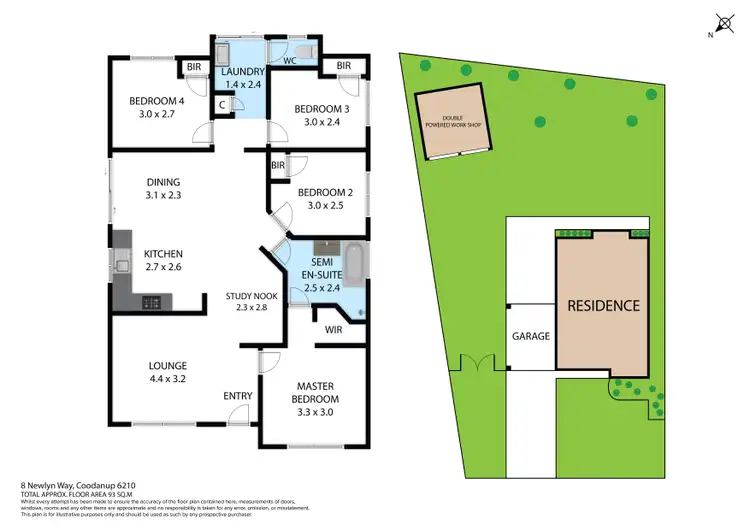 Floorplan of Homely house listing, 8 NEWLYN WAY, Coodanup WA 6210