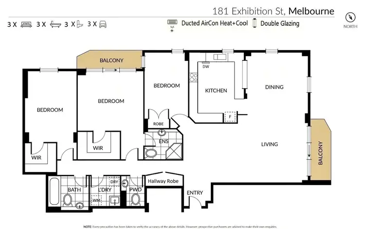 Floorplan of Homely apartment listing, UNIT 316/181 EXHIBITION STREET, Melbourne VIC 3000