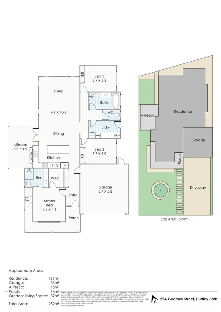 Floorplan of Homely house listing, 22A GOOMARL STREET, Dudley Park WA 6210
