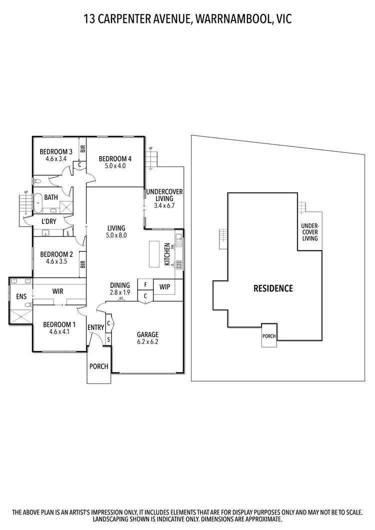 Floorplan of Homely house listing, 13 CARPENTER AVENUE, Warrnambool VIC 3280