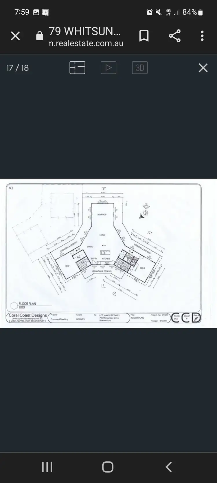 Floorplan of Homely rural property listing, 79 WHITSUNDAY DRIVE, Bloomsbury QLD 4799