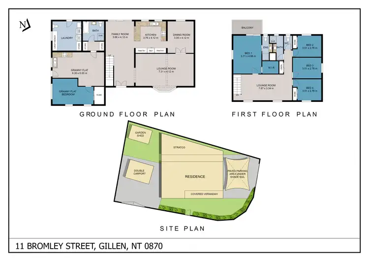 Floorplan of Homely house listing, 11 BROMLEY STREET, Gillen NT 870