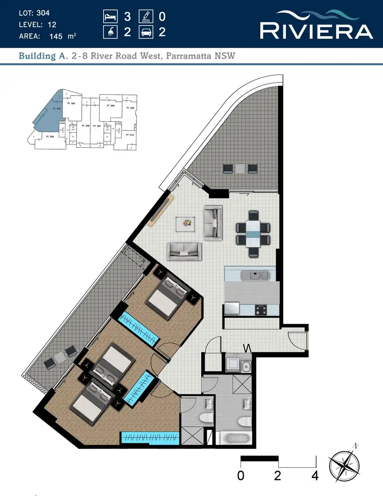 Floorplan of Homely unit listing, 2 RIVER ROAD, Parramatta NSW 2150