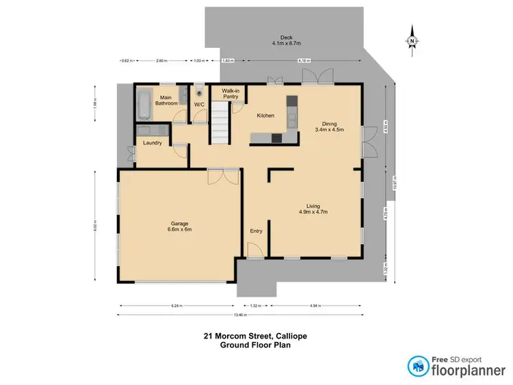 Floorplan of Homely house listing, 21 MORCOM STREET, Calliope QLD 4680