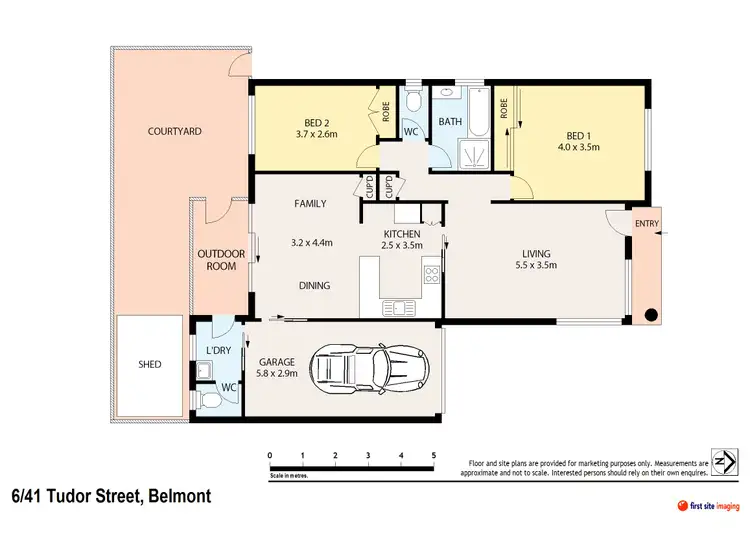 Floorplan of Homely villa listing, UNIT 6/41 TUDOR STREET, Belmont NSW 2280
