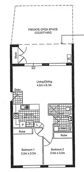 Floorplan of Homely unit listing, 16/23 TAY, Watson ACT 2602
