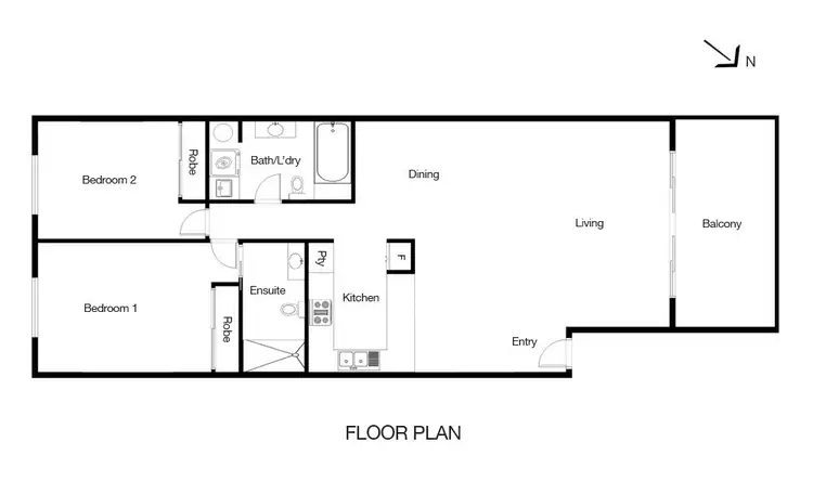 Floorplan of Homely unit listing, UNIT 97/20 FEDERAL HIGHWAY, Watson ACT 2602