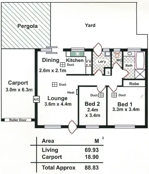 Floorplan of Homely unit listing, 8/8 Harrison Avenue, Modbury SA 5092