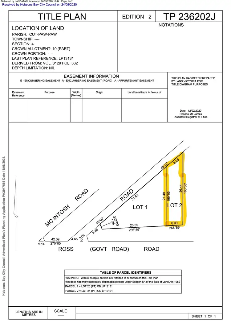 Floorplan of Homely land listing, 1-7 ROSS ROAD, Altona North VIC 3025
