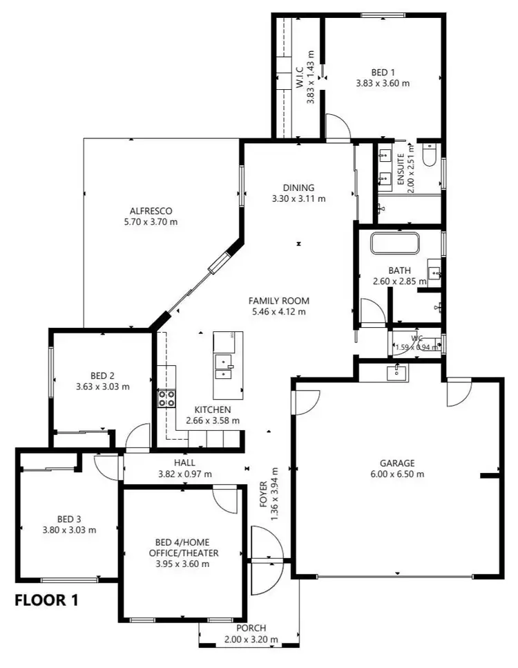 Floorplan of Homely house listing, 16 RIBALDO CIRCUIT, Burdell QLD 4818