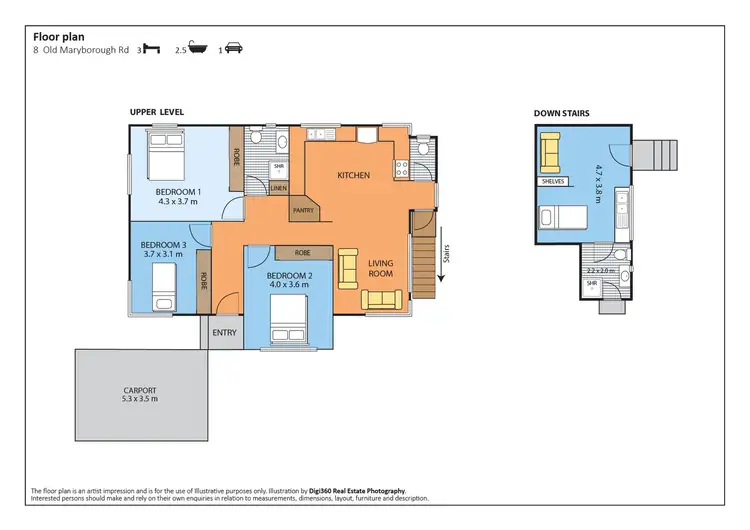 Floorplan of Homely house listing, 8 OLD MARYBOROUGH ROAD, Gympie QLD 4570