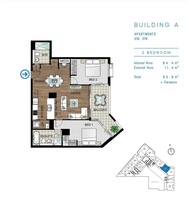 Floorplan of Homely unit listing, 319/15 Howard Avenue, Dee Why NSW 2099