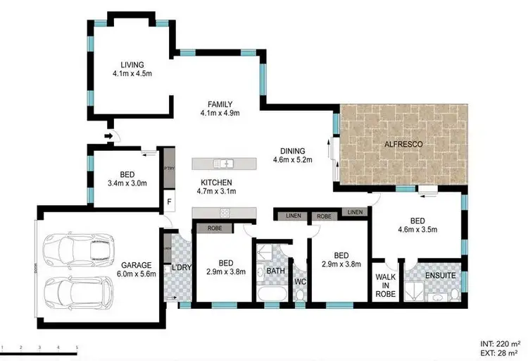 Floorplan of Homely house listing, 57 SEAFORTH DRIVE, Valla Beach NSW 2448