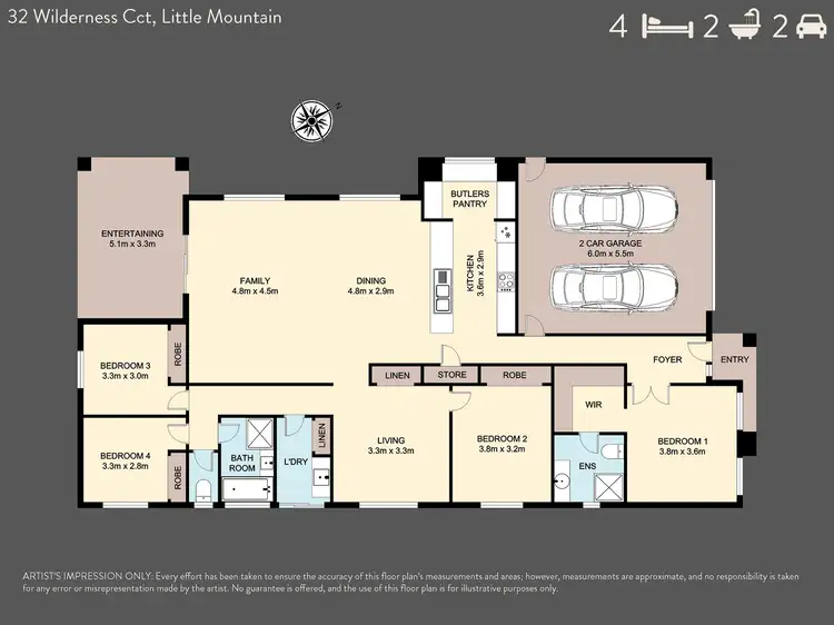 Floorplan of Homely house listing, 32 WILDERNESS CIRCUIT, Little Mountain QLD 4551