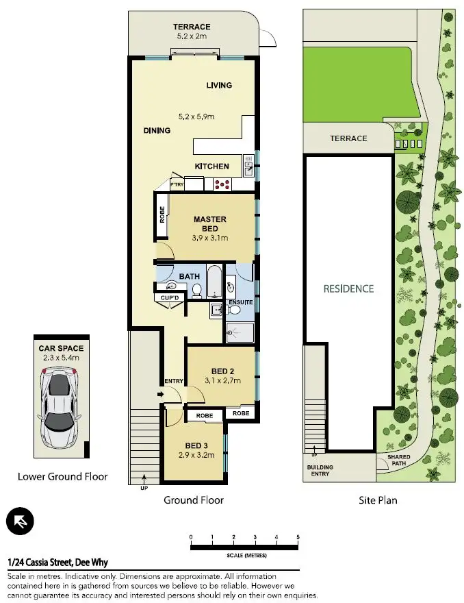 Floorplan of Homely unit listing, 1/24-26 Cassia Street, Dee Why NSW 2099