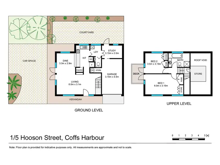 Floorplan of Homely townhouse listing, UNIT 1/5 HOOSON STREET, Coffs Harbour NSW 2450