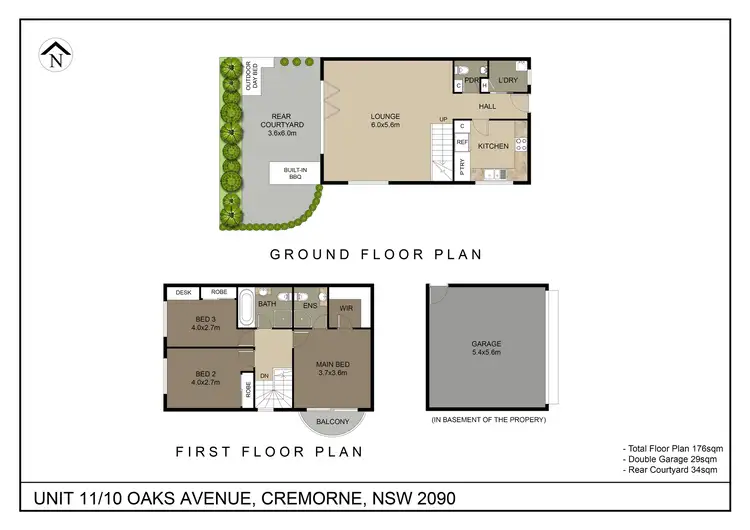 Floorplan of Homely townhouse listing, UNIT 11/10 OAKS AVENUE, Cremorne NSW 2090