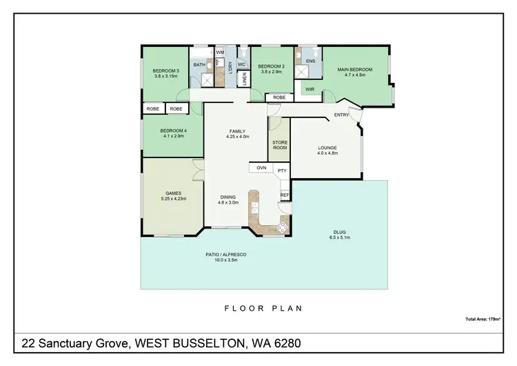 Floorplan of Homely house listing, UNIT 602/9 Sanctuary Grove, West Busselton WA 6280