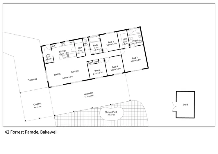 Floorplan of Homely house listing, 42 FORREST PARADE, Bakewell NT 832