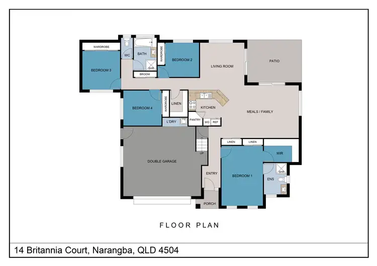 Floorplan of Homely house listing, 14 BRITANNIA COURT, Narangba QLD 4504