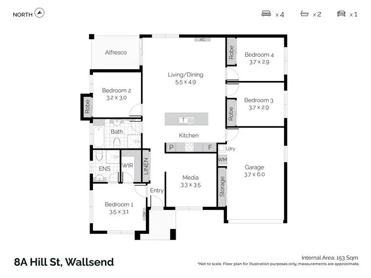 Floorplan of Homely house listing, 8A Hill Street, Wallsend NSW 2287