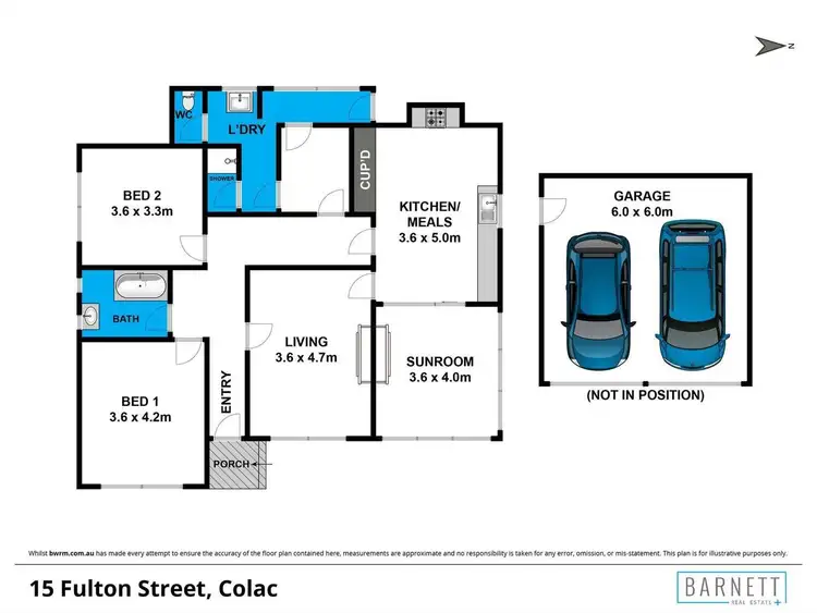 Floorplan of Homely house listing, 15 FULTON STREET, Colac VIC 3250